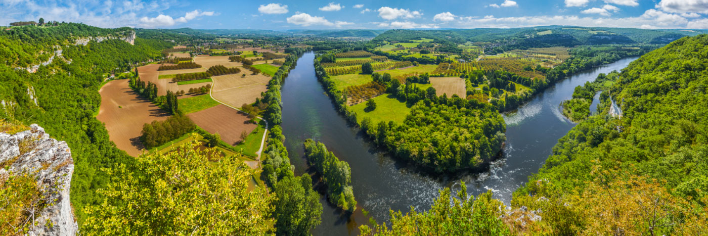 Herve Sentucq - Vue sur la vallée de la Dordogne depuis le bord du Roc Coulon, Quercy
