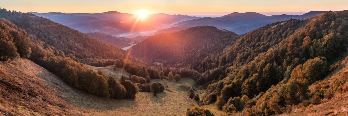 Herve Sentucq - Panorama du Drumont sur les ballons du massif des Vosges